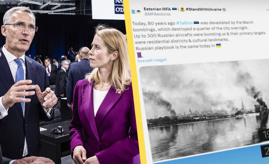 Artikelbild för artikeln: Estniskt utspel om bombningar av Tallinn väcker reaktioner
